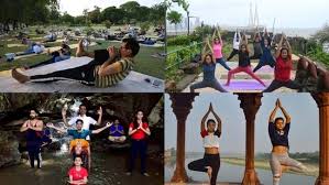 international yoga day people from