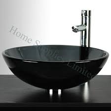 bathroom glass basin tempered round