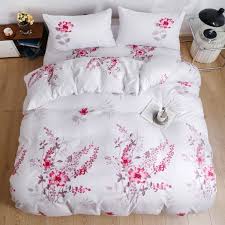 Pink Flower Bedding Set Without Filler