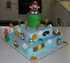 Decorated with mario figurines of course. Coolest Homemade Mario Brothers Cakes