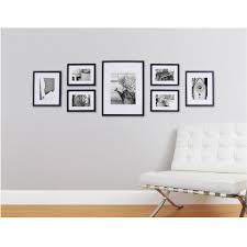 Pinnacle Gallery Perfect 7 Piece Wall Frame Set Black 11fw1443 The