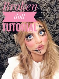 halloween makeup broken doll tutorial
