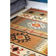 indian kilim rug geometric jute area