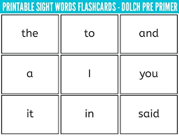 Sight Words For 1st Grade Pdf Worksheets Dolch First Flash Cards