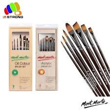 mont marte acrylic oil brush set in
