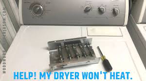 How to replace heating element in Whirlpool electric dryer - dryer not  heating - YouTube