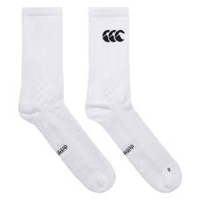 canterbury crew grip sock white rugby