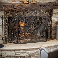 Copper Black Fireplace Screens Doors