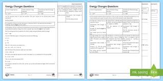 Aqa Physics Energy Changes In Systems