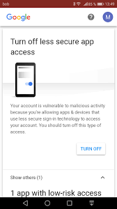 Is there a way i can keep allow less secure apps: Google Sign In Server Side Access Why Is It A Less Secure Sign In Technology Stack Overflow