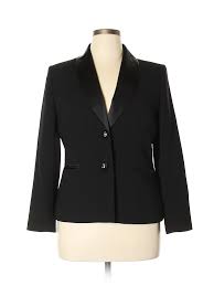 Details About Le Suit Women Black Blazer 14 Petite