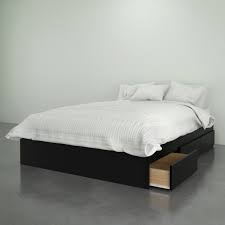 brimnes bed frame with storage black