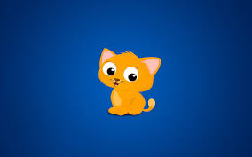 Orange Cat Animated Wallpaper Blue