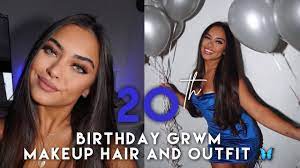 20th bday grwm makeup hair and outfit