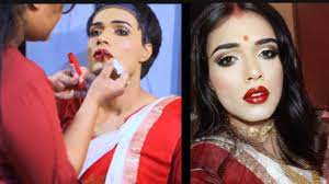 #sagarmua male to female transformation assamese makeup tutorial. Male To Female Transform Saree Drapping Boy To Girl Makeup Crossdresser Stories