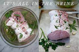 brined and grilled pork loin roast with
