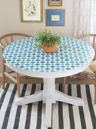 Custom made round solid wood table tops in select hardwoods with base options. How To Paint A Mosaic Table Top Hgtv