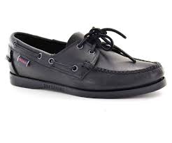 Sebago Womens Boat Shoes B57973 Docksides Black Leather Size