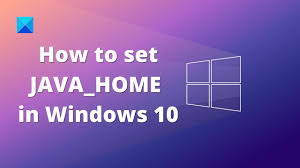 how to set java home in windows 11 10