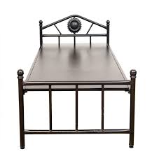 single black painted steel cot at rs