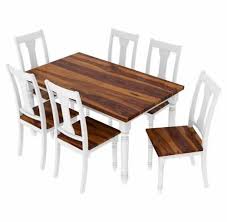 solid wood farmhouse dining table