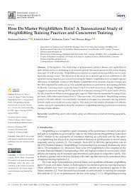 How Do Master Weightlifters Train? A Transnational Study of Weightlifting  Training Practices and Concurrent Training