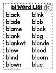 This is part 1 of the blends 'bl' worksheet. Bl Blend Activities Worksheets