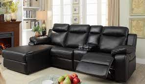 colombia recliner leather sectional
