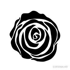 black rose flower silhouette free png