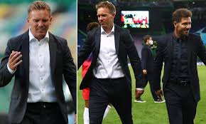 The man at the helm. Leipzig Boss Julian Nagelsmann Admits He Clashed With Diego Simeone During Win Over Atletico Madrid Daily Mail Online
