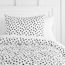Estela Black White Dots Textured Bedding