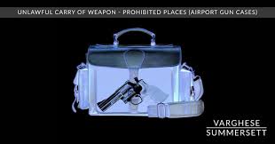 Clubs such as nightsticks and blackjacks. Unlawful Carry Of Weapon Prohibited Place Airport Gun Cases
