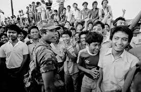 The people power revolution (also known as the edsa revolution and the philippine revolution of 1986) was a series of popular demonstrations in the philippines that began in 1983 and culminated in 1986 with the overthrow of president marcos. Revolution Revisited People Power Revolution Camp Aguinaldo Power To The People