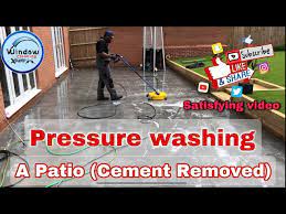 Pressure Washing A Patio Cement And