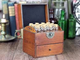 Wooden Apothecary Chest With Drawer For