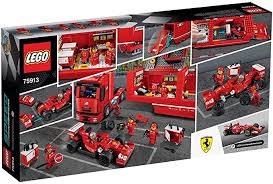 I'm not personally in love with the yellow color but blue has been taken by the mclaren models and red by ferrari and the other colors the real car comes in would be pricey for lego to mold all the parts in pearl colors, but that would be cool. Amazon Com Lego Speed Champions F14 T Scuderia Ferrari Truck 75913 Toys Games