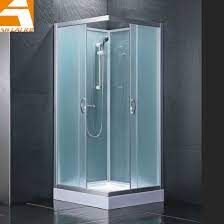 china glass block corner entry shower
