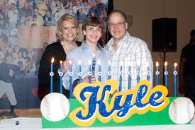 Candle Lighting Table For Baseball Themed Bar Mitzvah