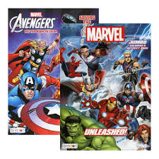 Marvel heroes jumbo colouring book (paperback). Avengers Coloring Book Bazic Products
