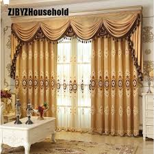 Sheer fabric valance curtains are great for rooms that aren't specifically for sleeping as the fabric is very thin and lightweight. Europe Style Curtains Luxury Embroidered Curtains For Living Room Modern Window Curtain Valance For Bedroom Leather Bag