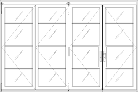 Door framing plan and elev. Storefront Interior Bi Fold Door Portella