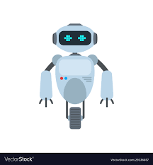 robot flat design isolated royalty free