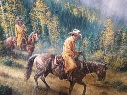 Therefore, it was a priority to make it feel like a home and not a boutique hotel. Jack Terry Western Cowboys In The Rain Home Interior Exclusive Leg And Hard To 1929474511