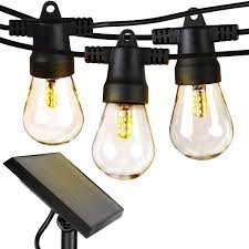 Amazon Com Brightech Ambience Pro Waterproof Solar Powered Outdoor String Lights 27 Ft Vintage Edison Bulbs Create Bistro Ambience On Your Patio Commercial Grade Shatterproof 1w Led Soft White Light Home Improvement