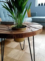 Plant Table Stand Wooden Side Table