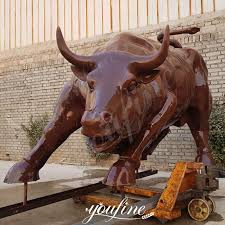 New York Symbol Bronze Bull Statue Wall