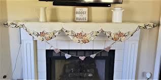 Fireplace Mantel Scarf With Fall Maple