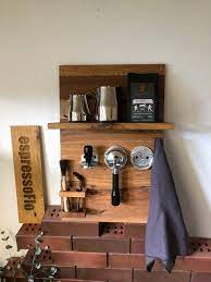 Oak Wall Shelf For Portafilter And