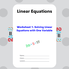Linear Equation 1 Teacha