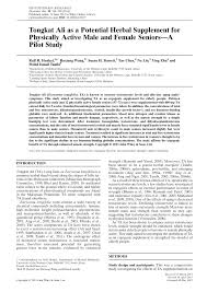 pdf tongkat ali as a potential herbal
